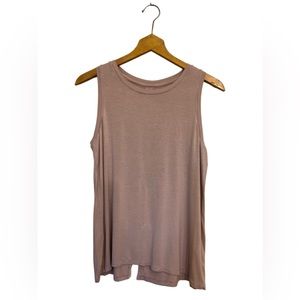 Halogen Crewneck High-Low Tank in Dusty Rose